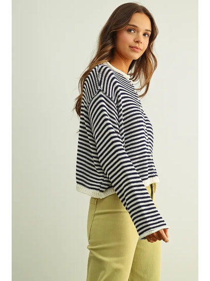 Striped Knit Cardigan