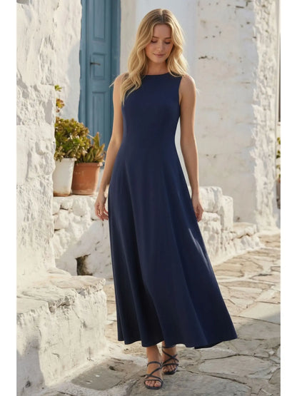 Classic Sleeveless Midi Dress