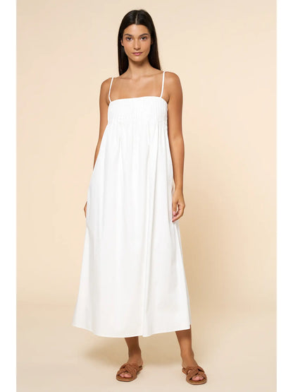 Pleated Spaghetti Strap Maxi Dress