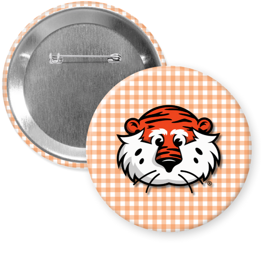 Gingham Aubie Gameday Button