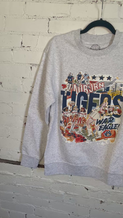 Vintage School Spirit Collage Sweatshirt