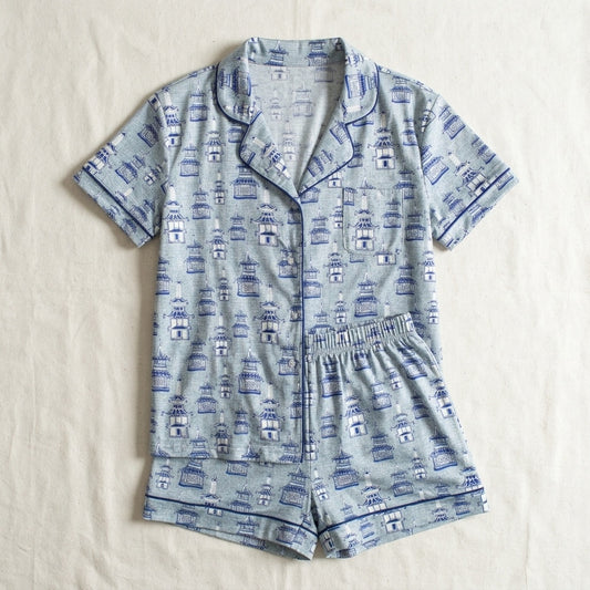 Pagoda Button Up Sleep Shirt