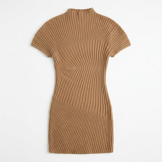 Textured Lines Mini Dress