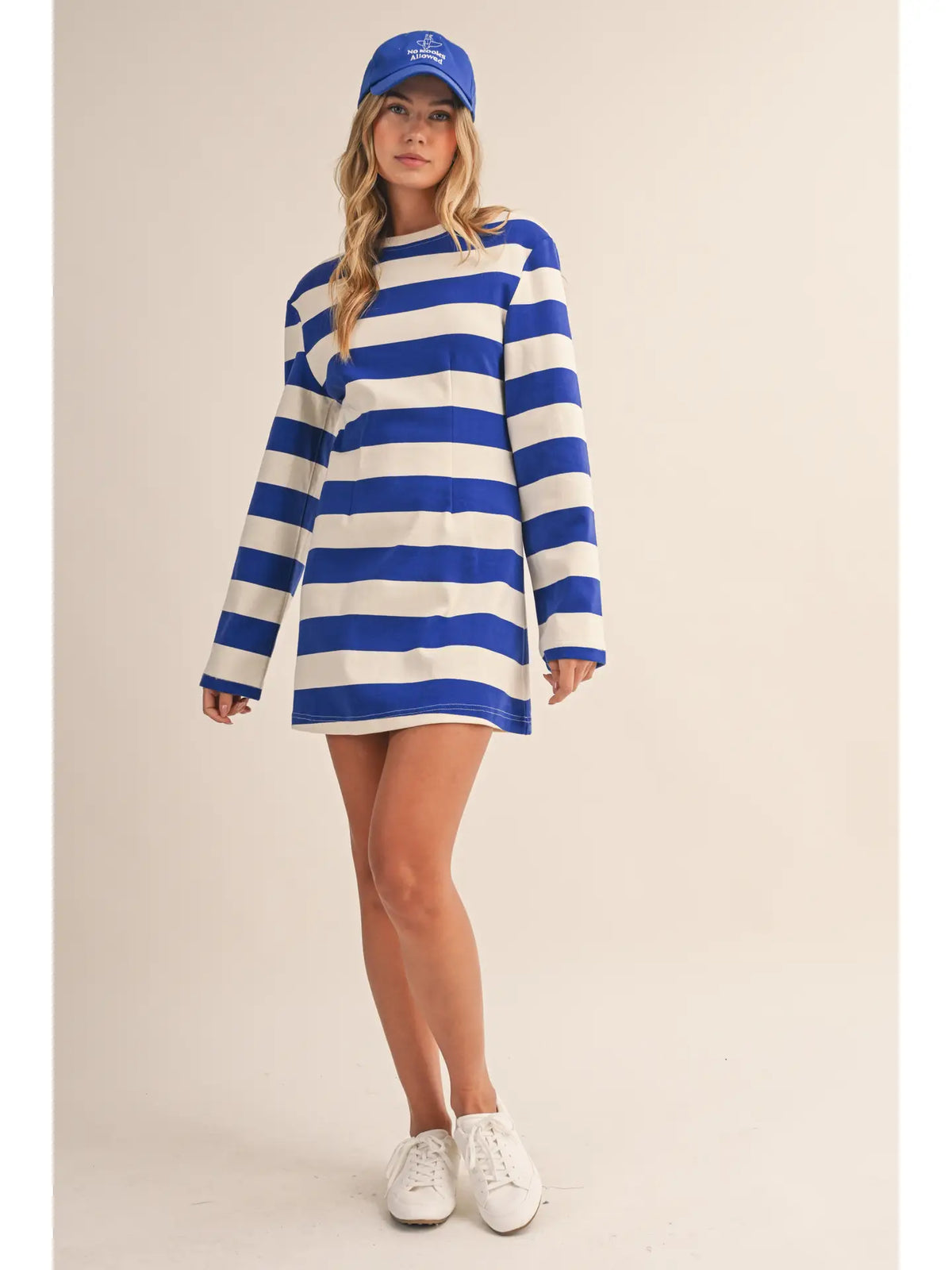Striped Long Sleeve Mini Dress