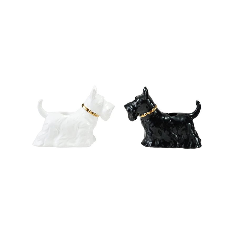 Ceramic Scottie Taper Holder