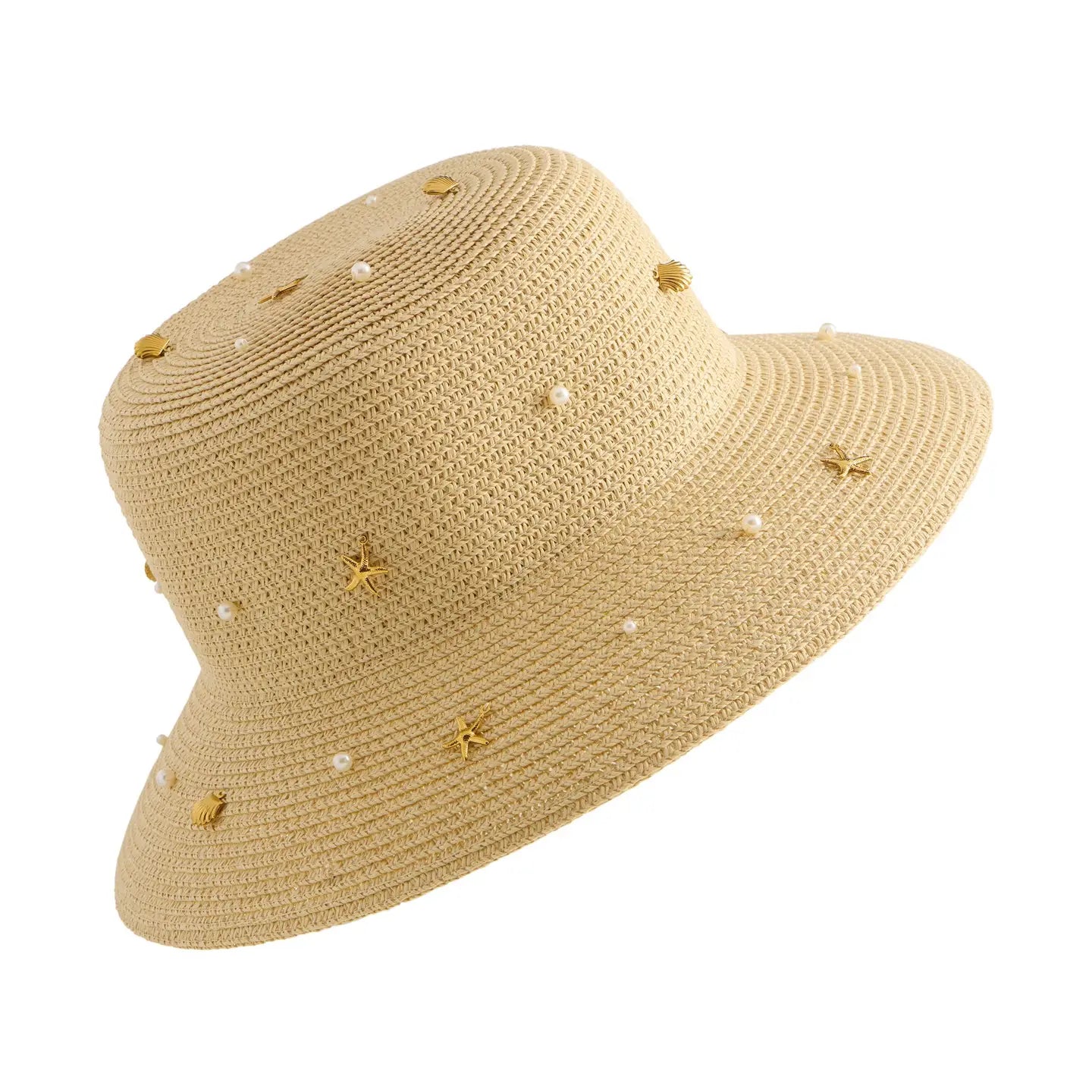Shelly Straw Bucket Hat