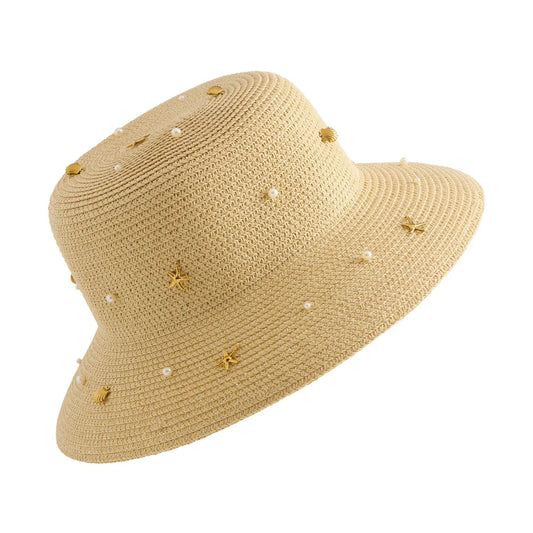 Shelly Straw Bucket Hat