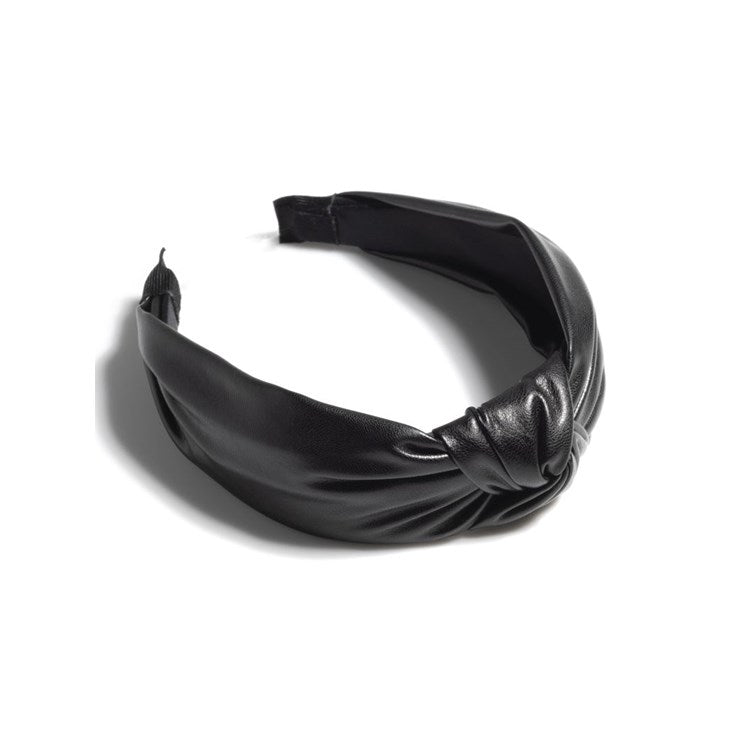 KNOTTED FAUX LEATHER HEADBAND