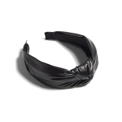 KNOTTED FAUX LEATHER HEADBAND