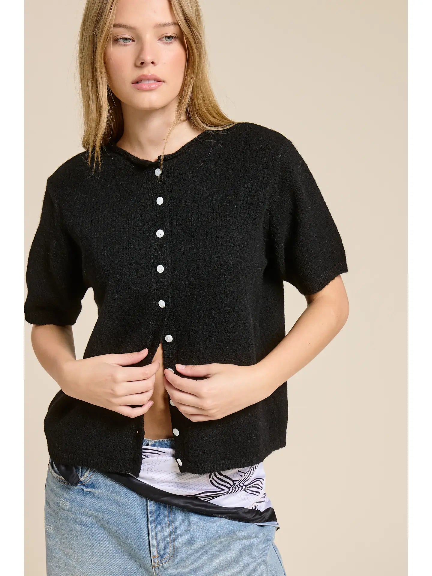 Short Sleeve Light Weight Cardigan