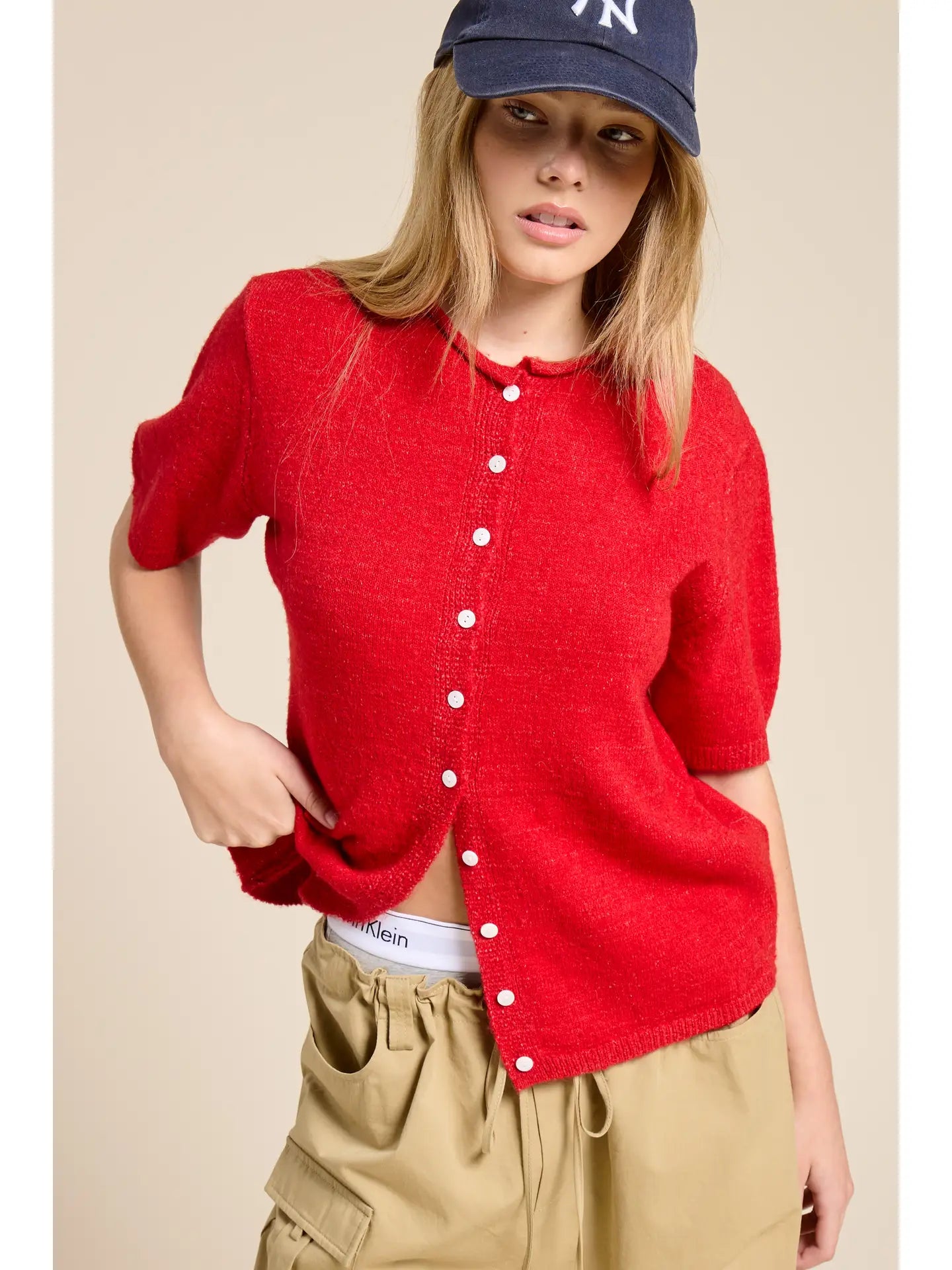 Short Sleeve Light Weight Cardigan