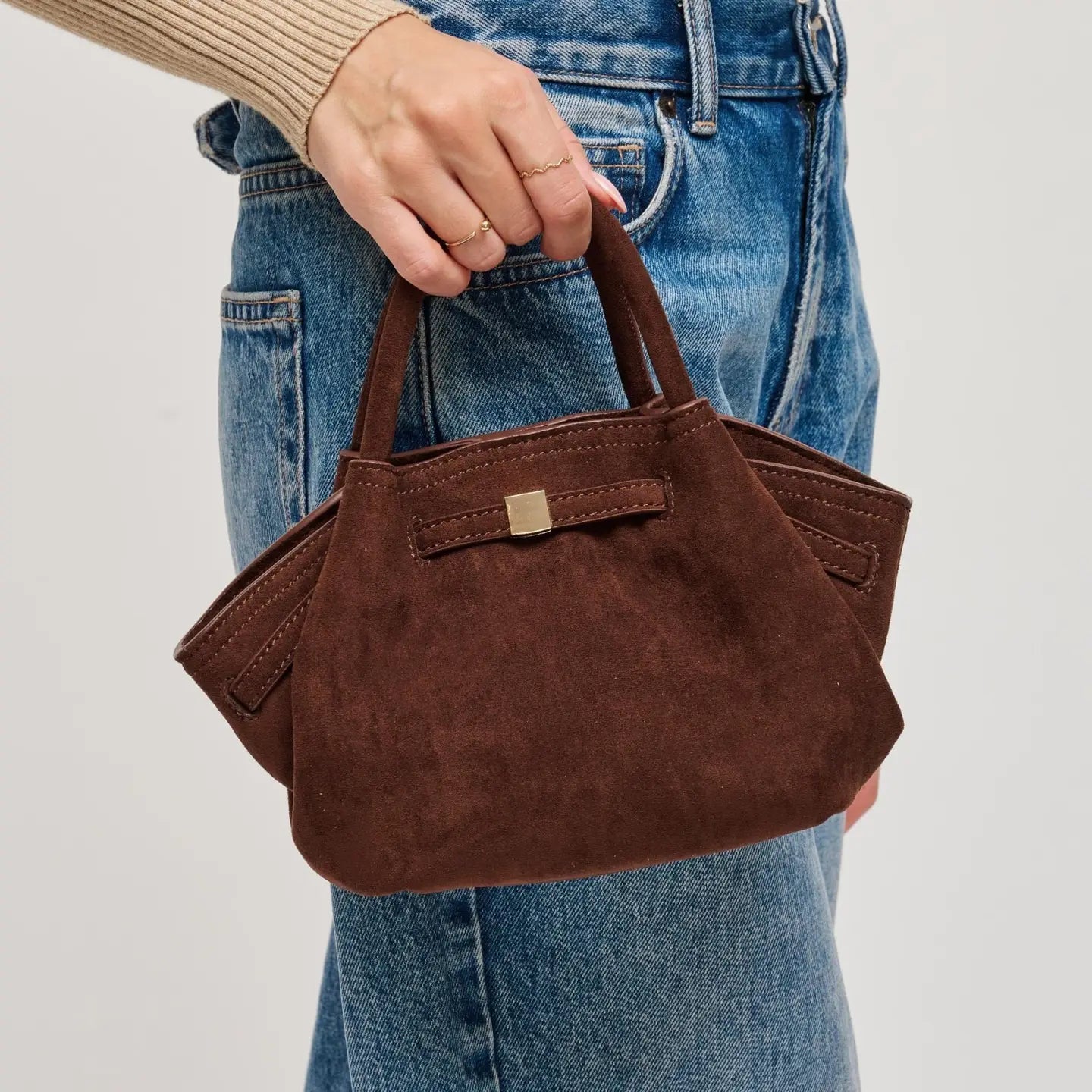 Selena Faux Suede Mini Tote