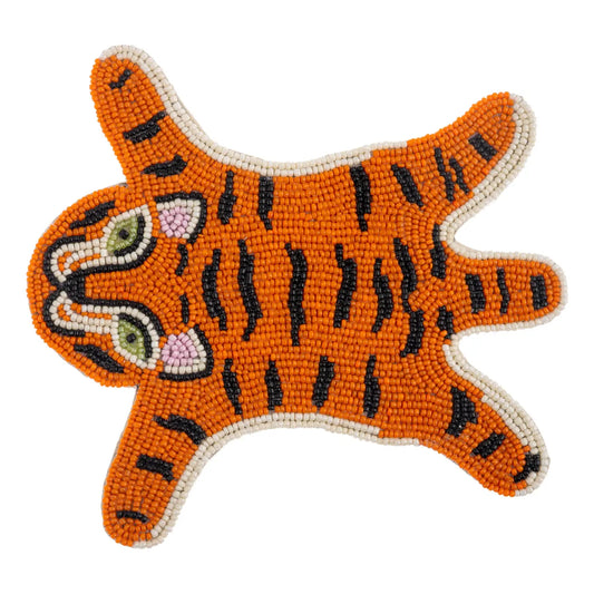 Tiger Beaded Coasters